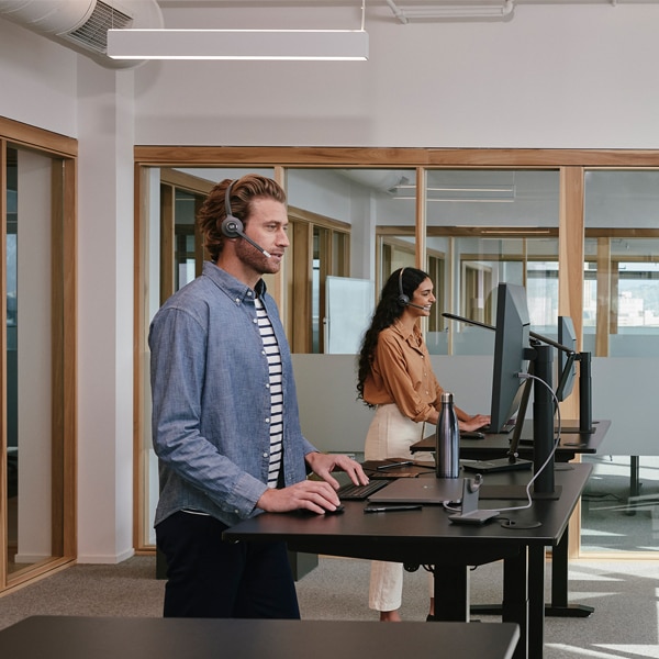 employee working at desk